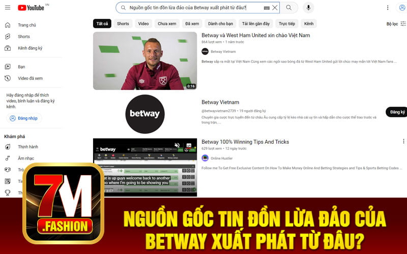 Nguồn gốc tin đồn lừa đảo của Betway xuất phát từ đâu?
