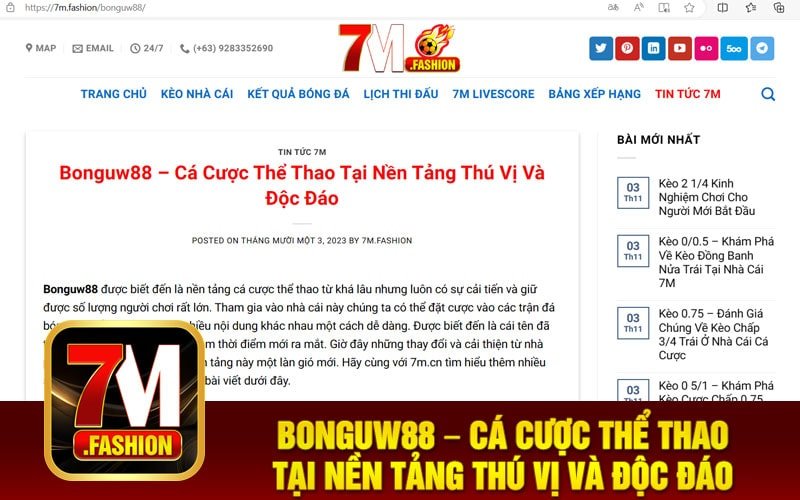 Bonguw88 – Cá Cược Thể Thao Tại Nền Tảng Thú Vị Và Độc Đáo