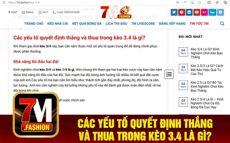 Các yếu tố quyết định thắng và thua trong kèo 3.4 là gì?
