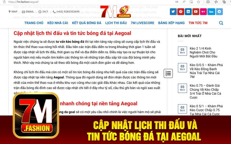 Cập nhật lịch thi đấu và tin tức bóng đá tại Aegoal 
