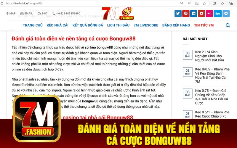 Đánh giá toàn diện về nền tảng cá cược Bonguw88
