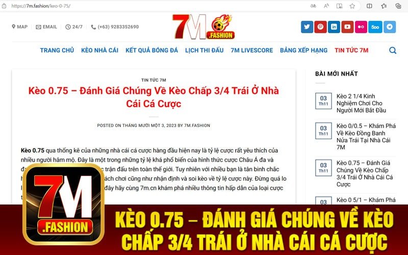 Kèo 0.75 – Đánh Giá Chúng Về Kèo Chấp 3/4 Trái Ở Nhà Cái Cá Cược