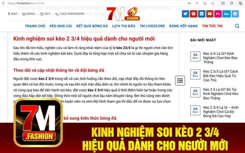 Kinh nghiệm soi kèo 2 3/4 hiệu quả dành cho người mới
