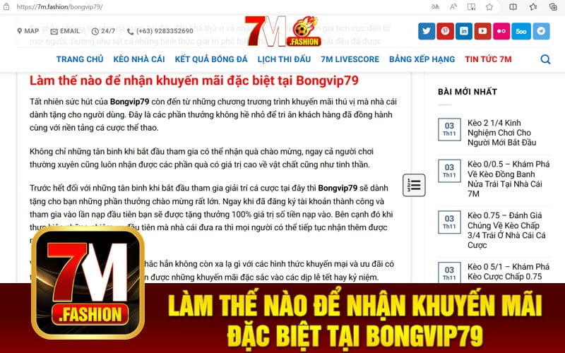 Làm thế nào để nhận khuyến mãi đặc biệt tại Bongvip79
