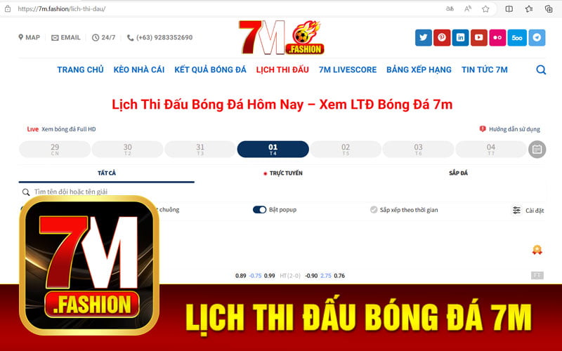 Lịch Thi đấu bóng đá 7m