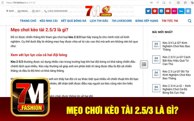 Mẹo chơi kèo tài 2.5/3 là gì?