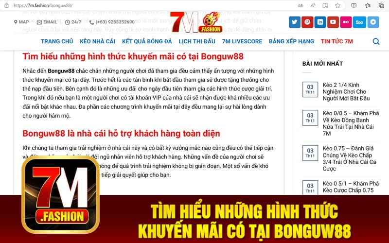 Tìm hiểu những hình thức khuyến mãi có tại Bonguw88
